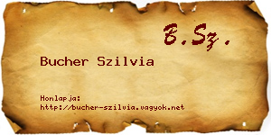 Bucher Szilvia névjegykártya